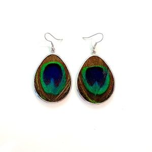 Peacock Feather Earrings